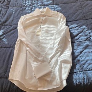 White button down tuxedo shirt from suit supply. 39 x 15.5